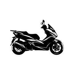 Obraz premium Modern Scooter Silhouette Design for Urban Commuting and Transportation