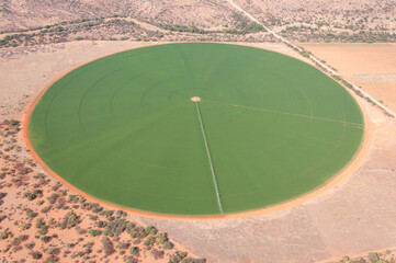 Center pivot irrigation, Northern Cape South Africa.