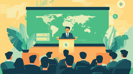 Brazilian Real Illustration Doing Presentation