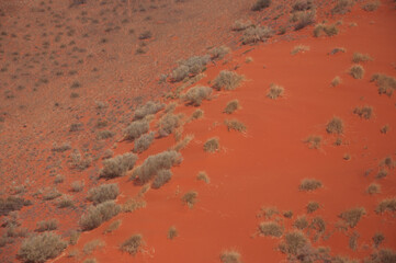 Kalahari red sand., Photo taken from a helicopter north of Upington.