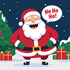 vector Happy New Year Celebrating 2025 in Latin letters , Christmas Decoration Items Santa Claus