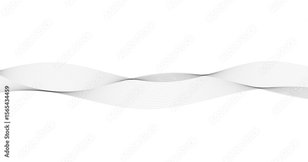 Poster abstract wave on a white background digital wave of particles vector illustration technology design