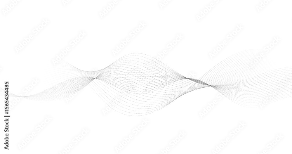 Poster frequency waves tracks on a empty background wave of particles vector illustration