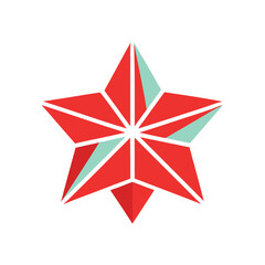 Obraz premium Geometric Star Icon with Sharp Modern Edges