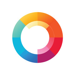 Gradient Colored Progress Wheel Icon Design