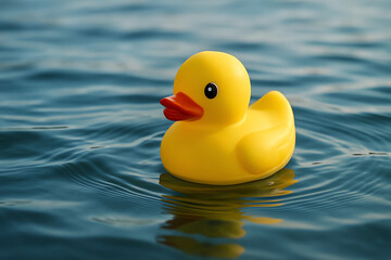 duck toy on the water