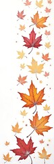 Frost-Covered Autumn Leaves Illustration – Ultra High-Resolution Detail on White Background with Warm Earthy Tones