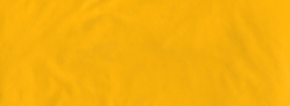 Wide yellow plastic abstract background for crumpled clipart