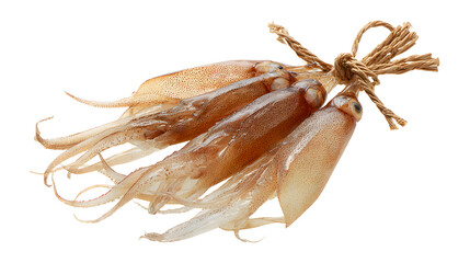 Japanese dried squid isolated on a white background