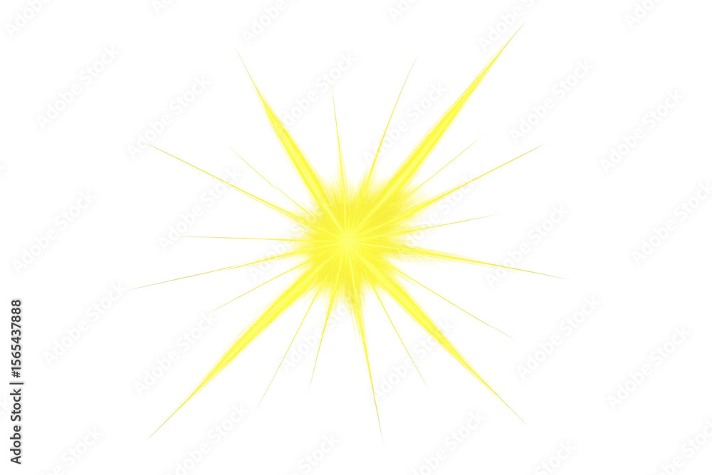 Poster bright yellow starburst effect with transparency, ideal for graphic design projects needing a touch 