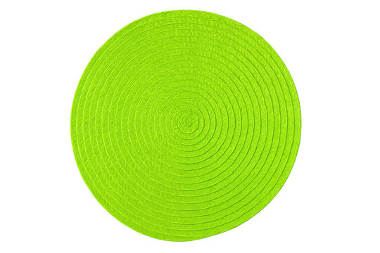 Vibrant lime green concentric circles create a textured circular pattern, ideal for design projects needing a pop of color on a transparent background