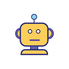 Robot Icon vector logo. inspirational logo, Smart Artificial Assistant for Automation icon, Machine Learning, and Digital Tasks