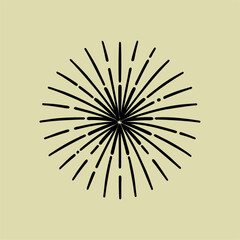 Obraz premium fireworks icon basic drawing illustration