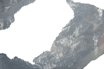 Torn Rough Plastic Texture Frame with Jagged Edges - on Transparent Background for Creative Design