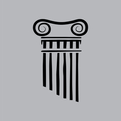Roman column greek drawing illustration