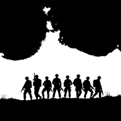 Obraz premium Soldiers soldiers, military, army, vector bundle