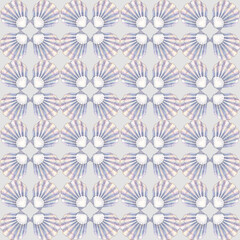 Art deco style abstract watercolor sea shells geometric forms seamless pattern