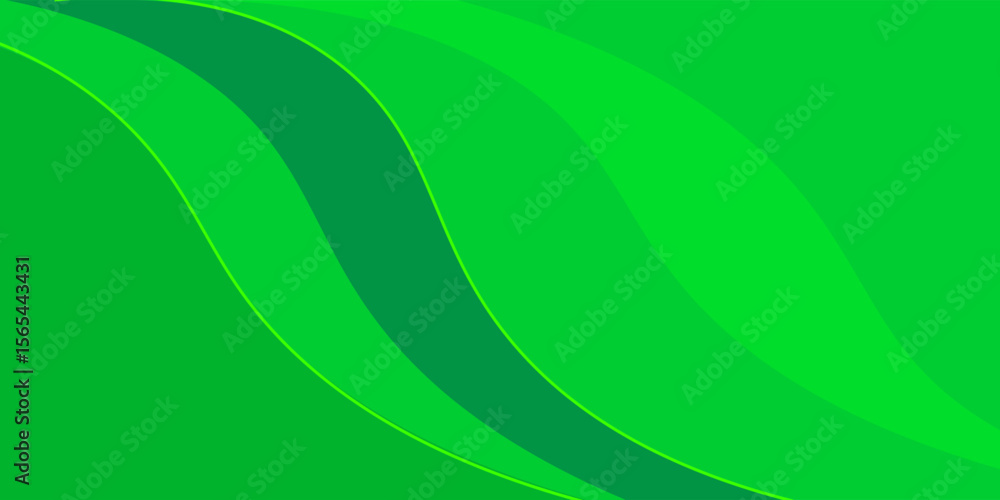 Poster abstract green banner background. graphic design banner pattern background template with dynamic cur