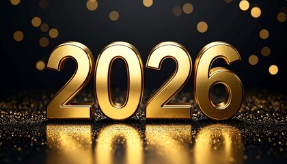 Golden 2026 New Year's Eve Celebration Background