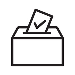 Ballot Box on White Background