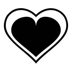 heart with a black ribbon
