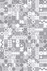 Abstract gray background with dynamic patterns. Minimalist creative design. Perfect for wallpaper, cover, card and various backgrounds. Vector illustration.