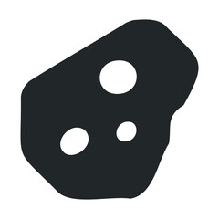 Fototapeta premium Detailed image of a dark asteroid with distinct impact craters in space