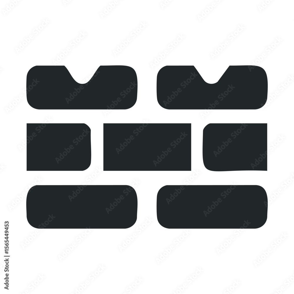 Poster black rectangular shape arrangement with symmetrical layout