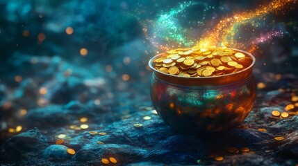 A Magical Pot Overflowing With Golden Coins