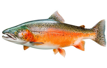 Obraz premium Realistic Salmon isolated on a transparent background