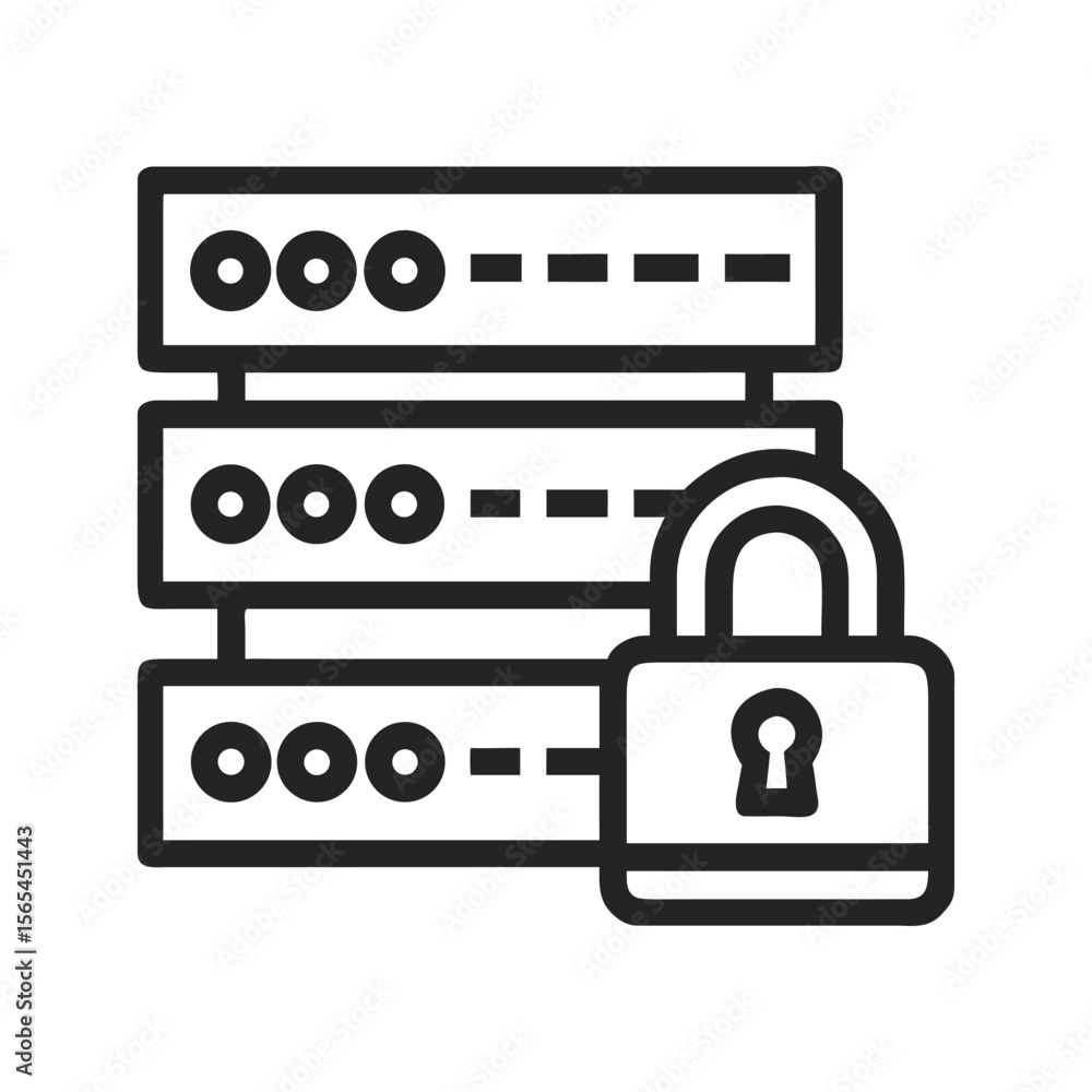Poster a vector lock icon on a metallic internet button signifies secure web access and digital protection 