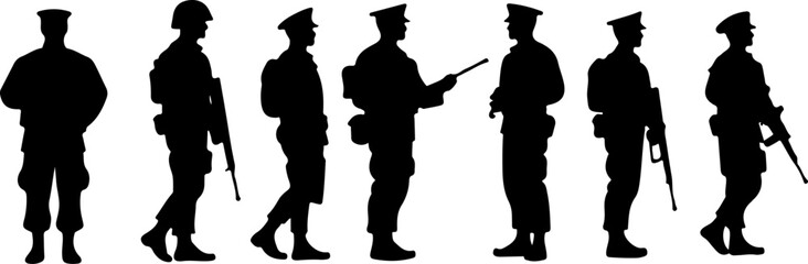 American soldiers, military, army, vector bundle