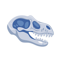 Illustration of a dinosaur skull  isolated on transparent background
