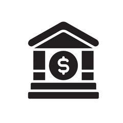 Real estate house icon with dollar sign representing property investment and financial concept