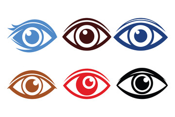 Human Eye Icon silhouette Vector Illustration