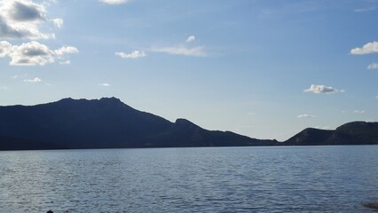 lake and mountains