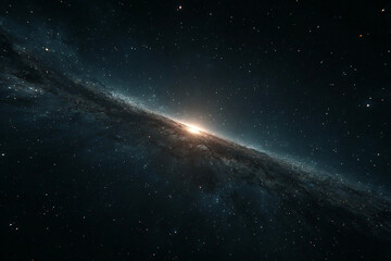 Fototapeta premium A breathtaking cosmic voyage through the vast glowing expanse of the universe revealing distant galaxies and shimmering nebulae a celestial marvel