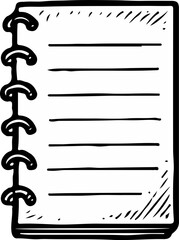 Trio of spiral notebook sheets with lines and corner folds—ideal for educational or creative visuals