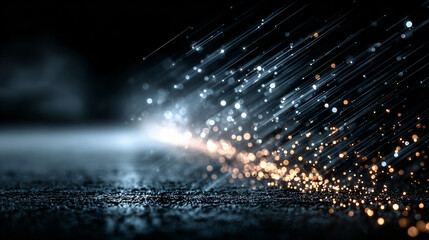 Abstract digital storm of binary code forming a data cloud a futuristic vision of artificial intelligence and information flow in a cyber landscape