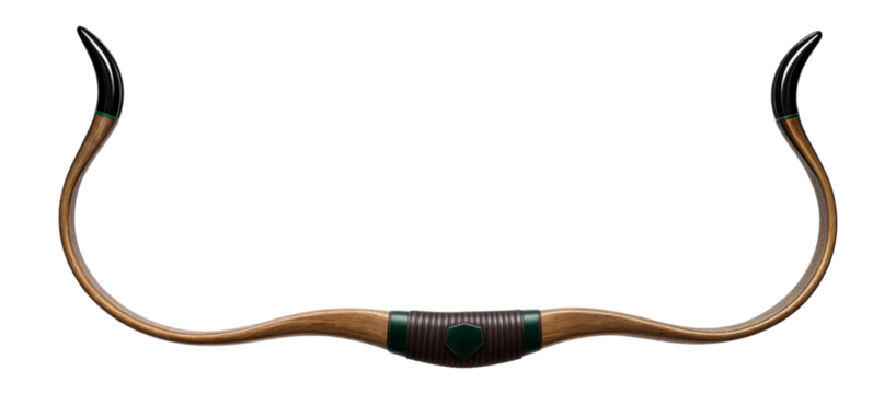 Horsebow with horn nocks and sinew backing for mounted archery