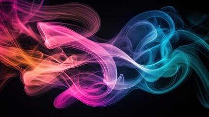 Fototapeta premium Abstract smoke swirls in vibrant colors