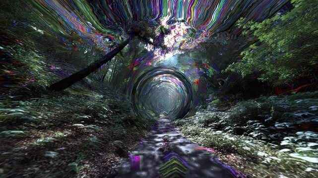 サイケデリック都市幻想｜音と幾何学が共鳴する電脳トランス・ループ4K
