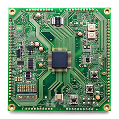 PCB (Printed Circuit Board) white background