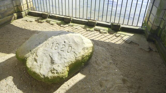 Plymouth Rock Massachusetts HDR video circa 2024