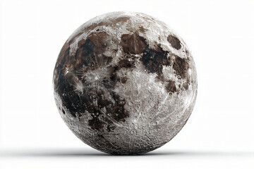 Discover the serene lunar orb suspended gracefully against an immaculate white expanse a minimalist celestial vision capturing cosmic tranquility and timeless beauty