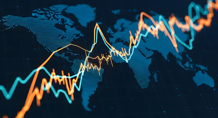 Global Stock Market Trends Visualizing Economic Growth and Fluctuations