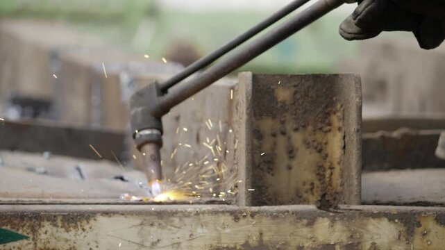 Precision Metalwork - Flame Cutting in Action