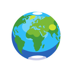 Fototapeta premium Earth Globe Image-World Map-Planet Earth-Educational Resource-Kids Learning-Geography-World Map Image-Educational Illustration-Kids Activity