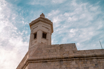 Famous guard tower of Malta