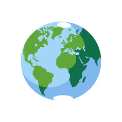 Obraz premium Earth Illustration-Globe Icon-World Map Clipart-Continents and Oceans Depicted-Educational Resource-Geography and Travel Visual-Planet Earth Graphics-Global Awareness Image
